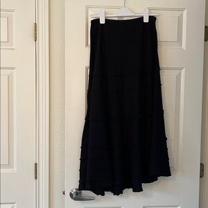 NIC+ZOE Black Tiered Maxi Skirt